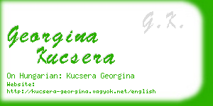 georgina kucsera business card